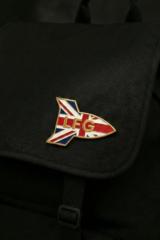 LFG Gold Union Jack Rocket Pin
