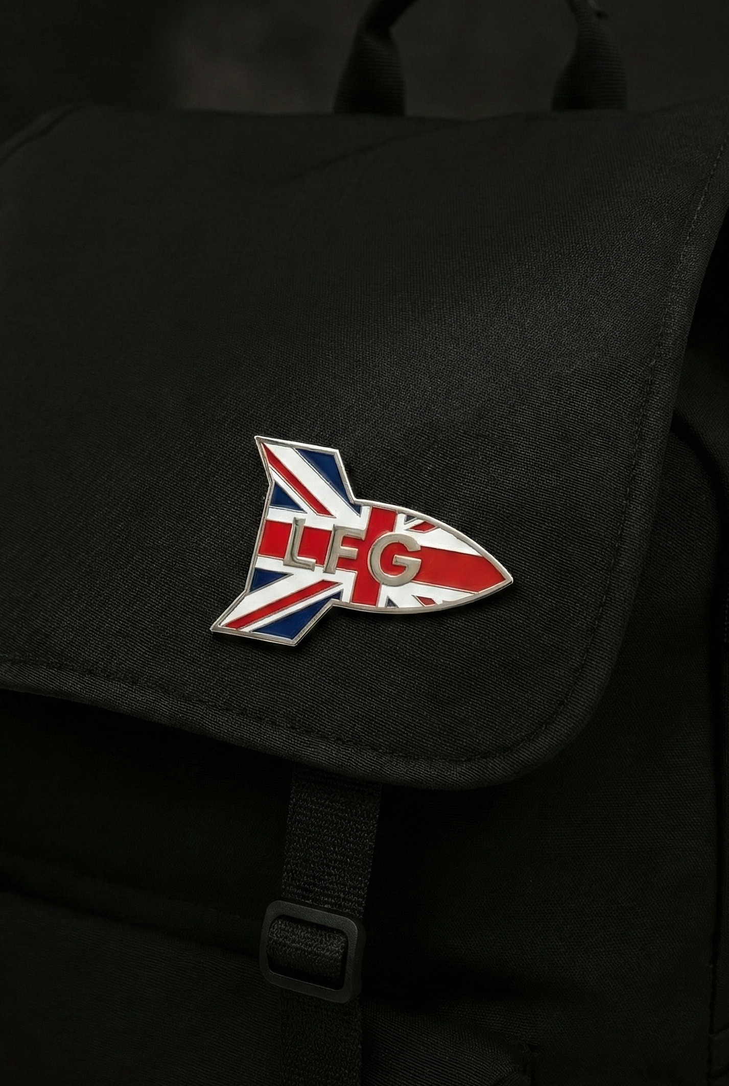 LFG Silver Union Jack Rocket Pin