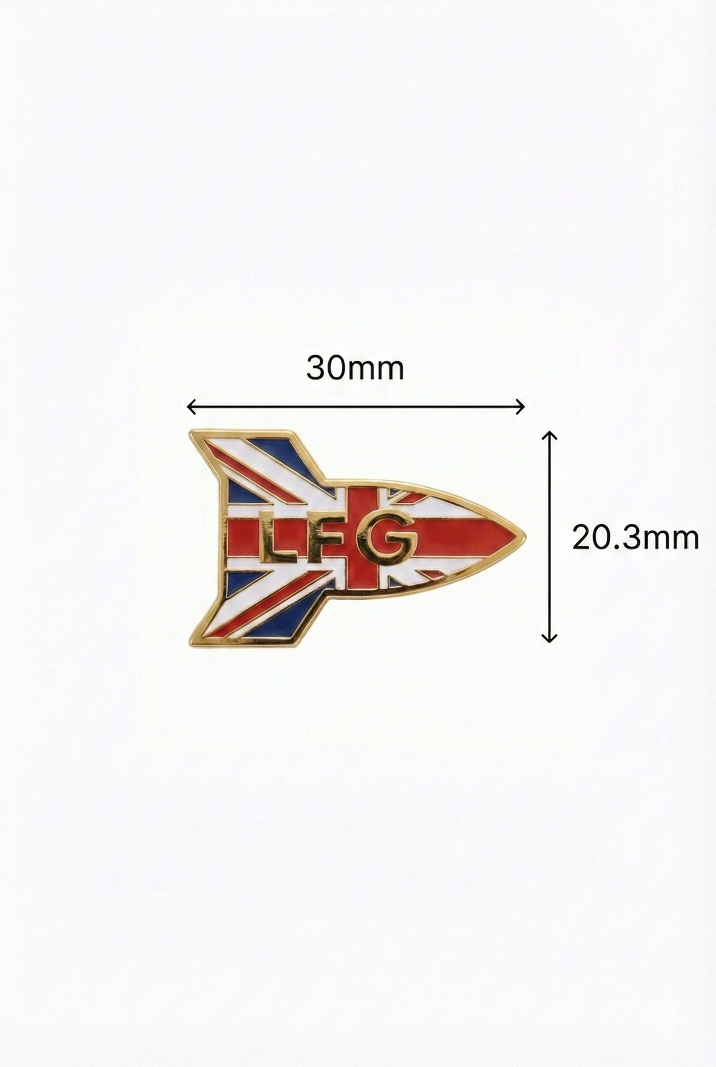 LFG Gold Union Jack Rocket Pin