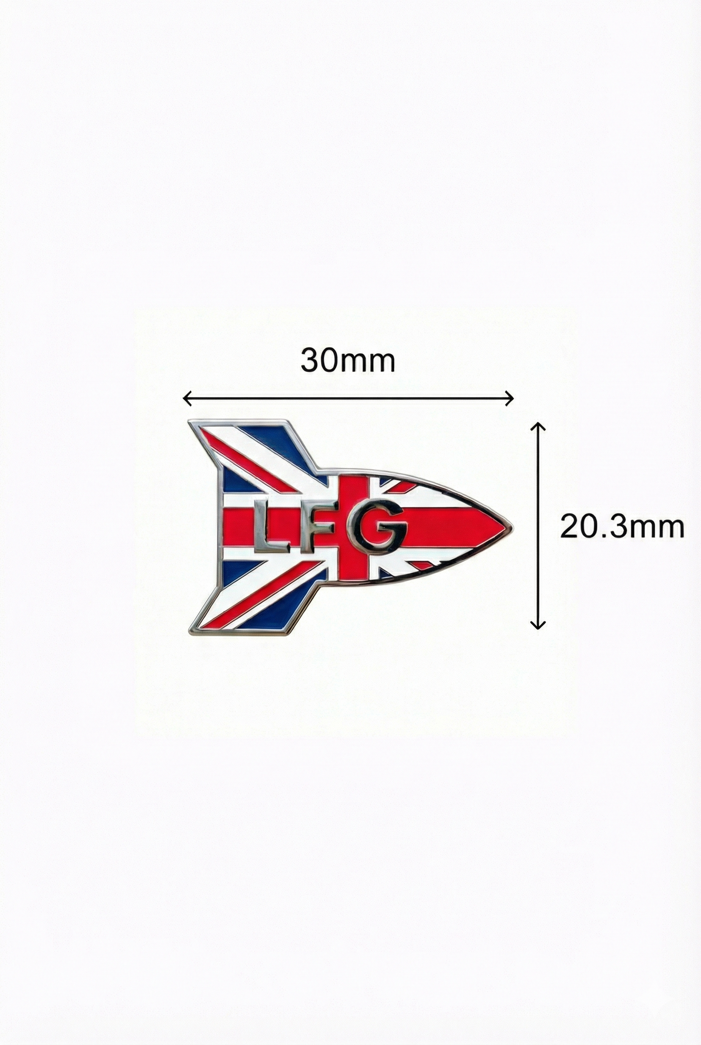 LFG Silver Union Jack Rocket Pin